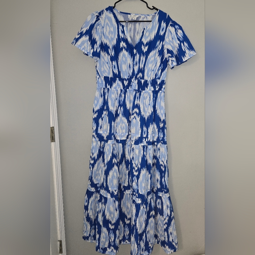 Crown & Ivy Blue and White Maxi Dress